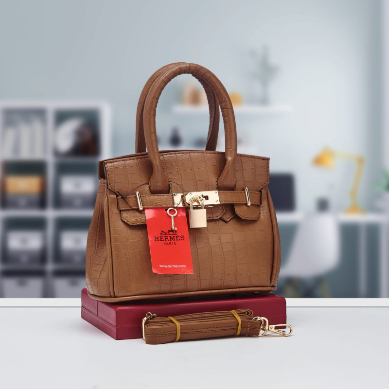 حقيبة يد نسائية متعددة الالوان فاخرة - تصميم أنيق بنقشة HERMES