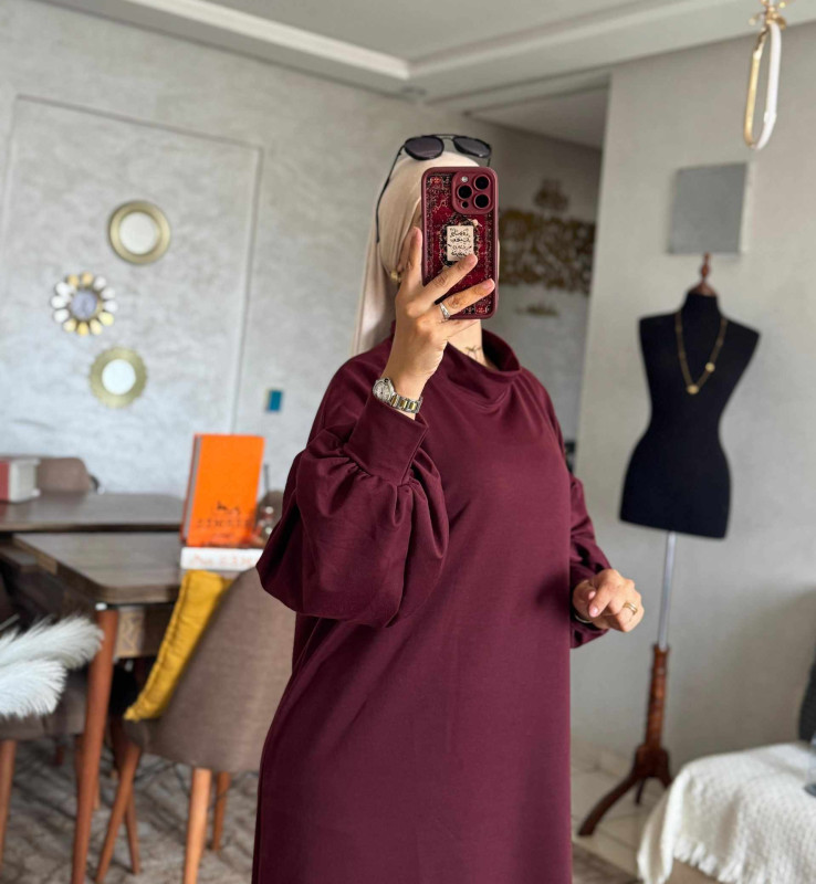 فستان ماكسي كاجوال بأكمام بالون – راحة وأناقة في آنٍ واحد | 6 ألوان