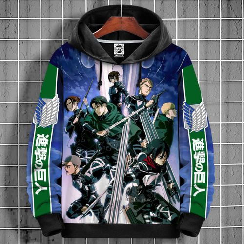 Hoodie Manga Anime Attack on Titan Sweatshirt - Shingeki no Kyojin Capuche Otaku